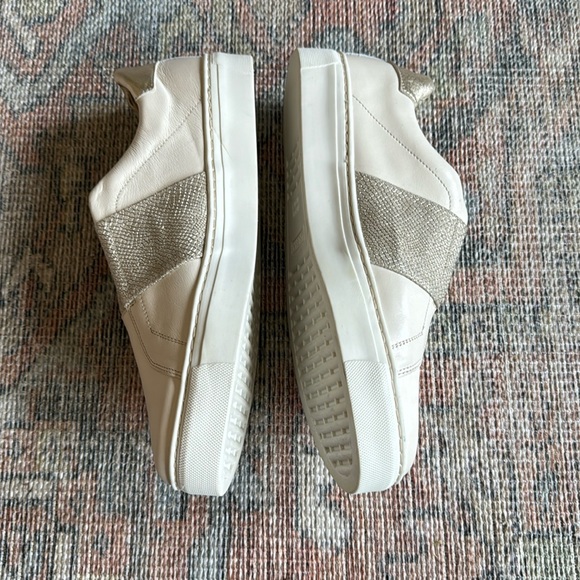 NEW The Flexx Commuter Sneaker in Ivory Cristallo & Gold Milos - Picture 8 of 9
